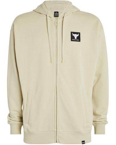 Under Armour Project Rock Zip-up Hoodie - White