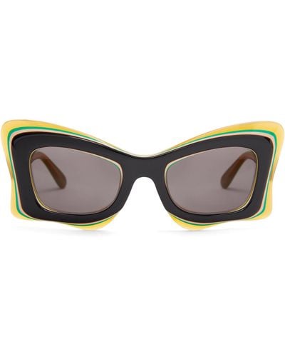 Loewe X Paula's Ibiza Layered Butterfly Sunglasses - Grey