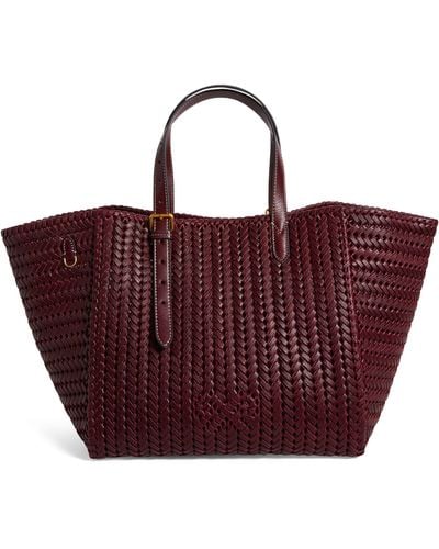 Anya Hindmarch Leather Neeson Tote Bag - Red