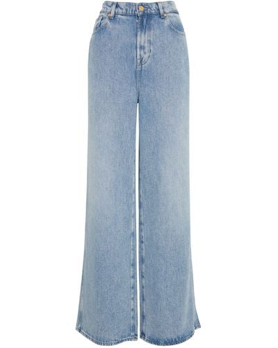 7 For All Mankind Scout Abyss Wide-leg Jeans - Blue