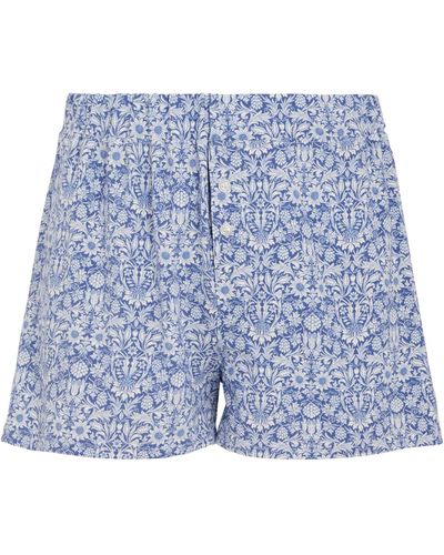 Homebody Floral Boxer Shorts - Blue