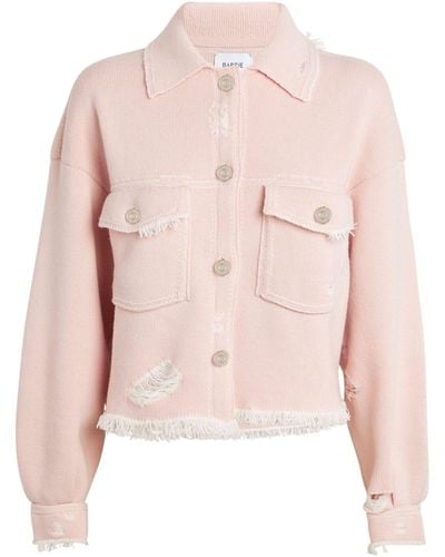 Barrie Cashmere-cotton Fringe Jacket - Pink