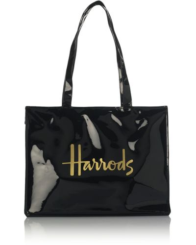 Harrods Signature Logo Tote Bag - Black