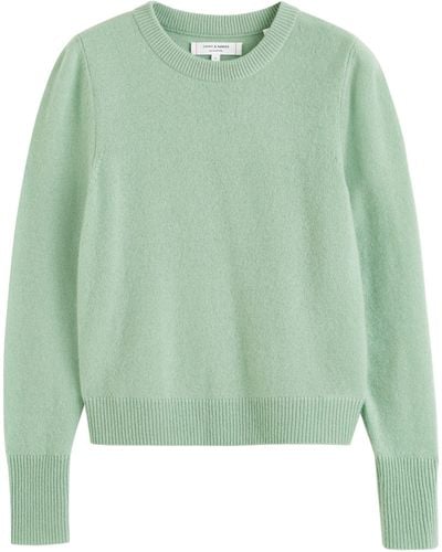 Chinti & Parker Cashmere Cropped Jumper - Green