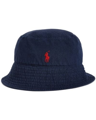 Polo Ralph Lauren Linen Polo Bucket Hat - Blue