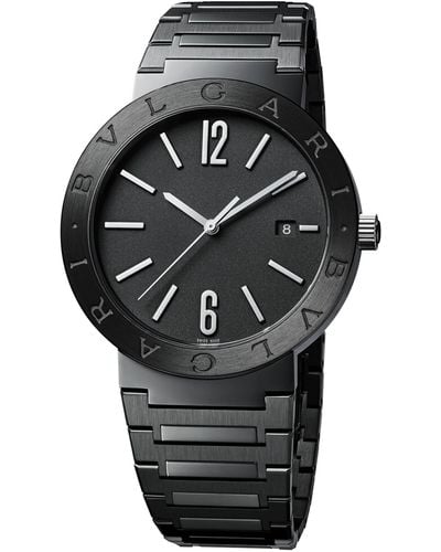BVLGARI Carbon-coated Steel Watch 41mm - Black