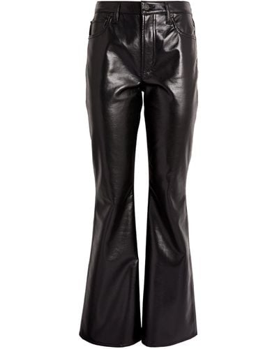 Citizens of Humanity Leather-blend Lilah Flared Pants - Black