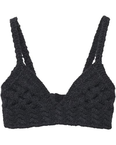 Alexander McQueen Cable-knit Bralette - Black