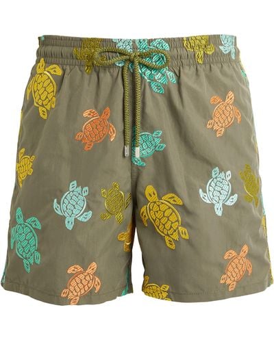 Vilebrequin Turtle Print Swim Shorts - Green