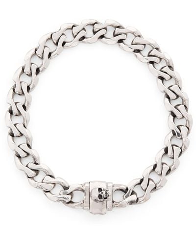Emanuele Bicocchi Sterling Silver Edge Chain Bracelet - Metallic