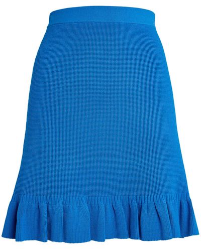 Sandro Ruffled-hem Mini Skirt - Blue