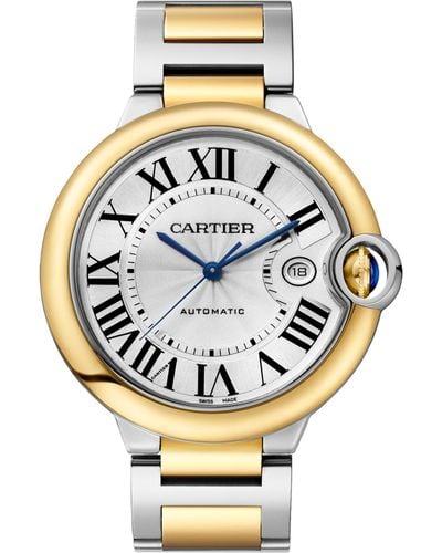 Cartier Yellow Gold And Stainless Steel Ballon Bleu De Watch 42mm - Metallic
