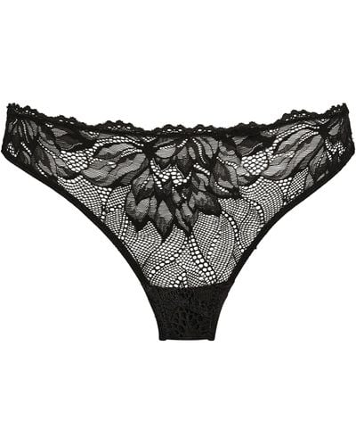 Calvin Klein Seductive Comfort Lace Thong - Black