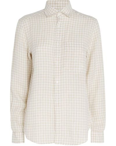 With Nothing Underneath Linen The Classic Shirt - White