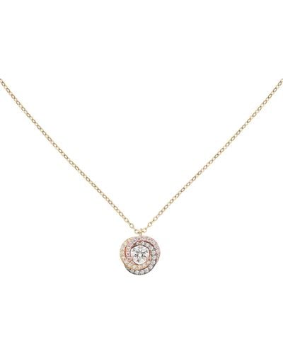 Cartier Mixed Gold And Diamond Trinity Necklace - Metallic