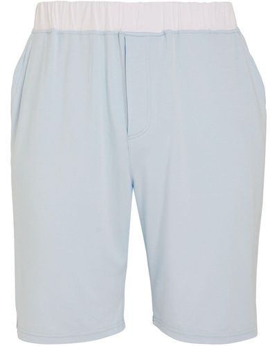 Homebody Contrast Lounge Shorts - Blue