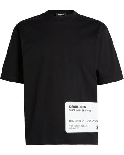 DSquared² Cotton Credit Card T-shirt - Black