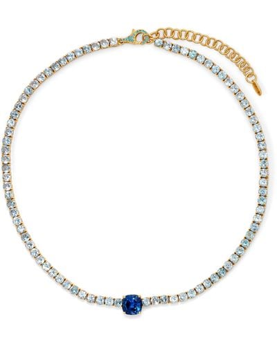Nadine Aysoy Yellow Gold And Sapphire Le Cercle Tennis Necklace - Metallic