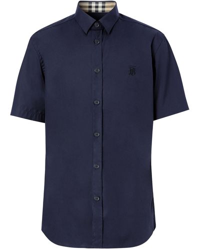 Burberry Tb Monogram Shirt - Blue