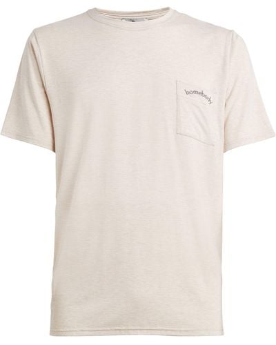 Homebody Embroidered Logo Lounge T-shirt - White