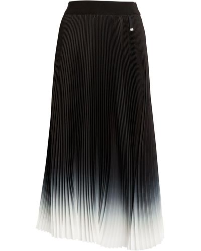Herno Ombré Pleated Midi Skirt - Black