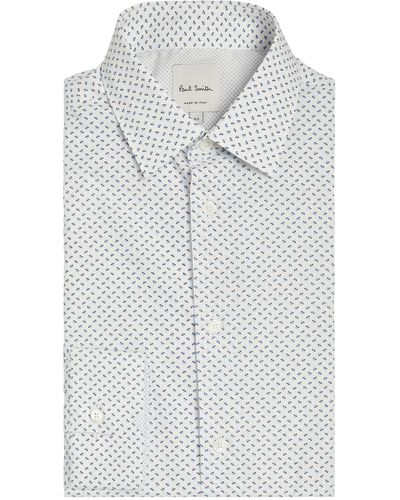 Paul Smith Cotton Floral Shirt - Grey