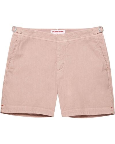 Orlebar Brown Linen-blend Bulldog Shorts - Pink