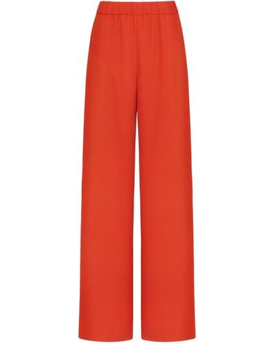 Valentino Garavani Silk Trousers - Red