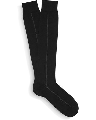 Zegna Cotton-blend Mid-calf Socks - Black