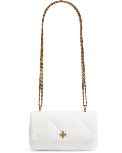 Tory Burch Mini Leather Quilted Kira Bag - White