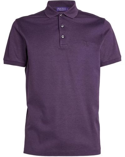 Ralph Lauren Purple Label Cotton Polo Shirt - Purple