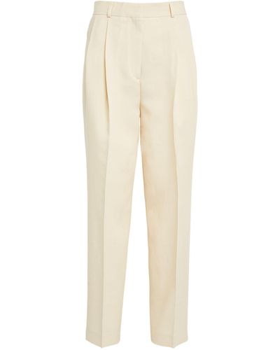 Totême Double-pleated Tailored Pants - Natural