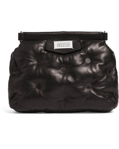 Maison Margiela Small Leather Glam Slam Clutch Bag - Black