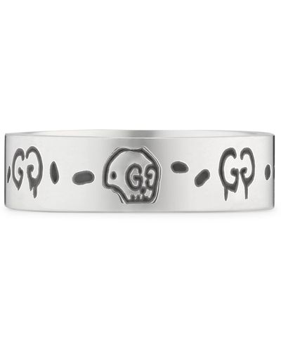 Gucci Sterling Silver Thin Ghost Ring - Metallic