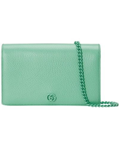 Gucci Mini Leather GG Marmont Cross-body Bag - Green