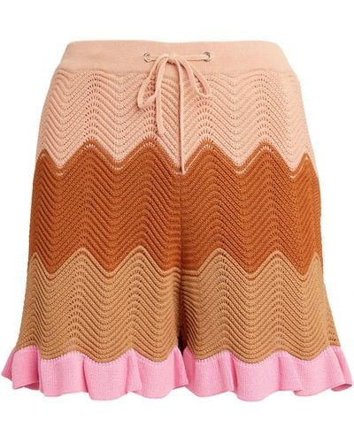 Sandro Knitted Shorts - Orange