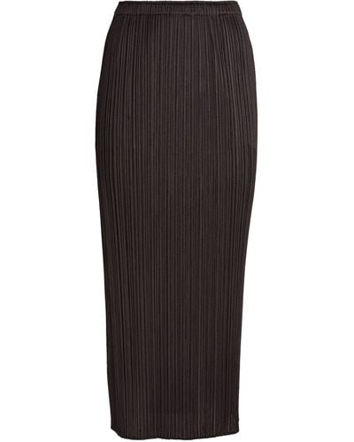 Pleats Please Issey Miyake Monthly Colors April Maxi Skirt - Black