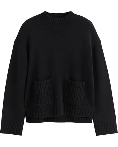 Chinti & Parker Cashmere Double-pocket Sweater - Black