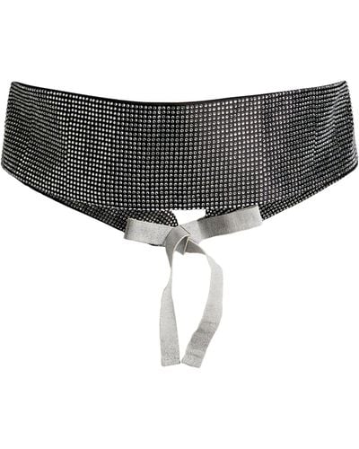 MAX&Co. Crystal-embellished Satin Belt - Black