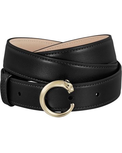 Cartier Leather Panthère De Belt - Black