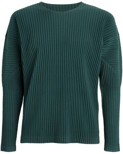 Homme Plissé Issey Miyake Pleated Long-sleeve T-shirt - Green