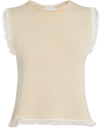 Barrie Cashmere-cotton Tank Top - Natural