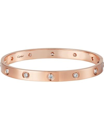 Cartier Yellow Gold And Diamond Love Bracelet - Natural