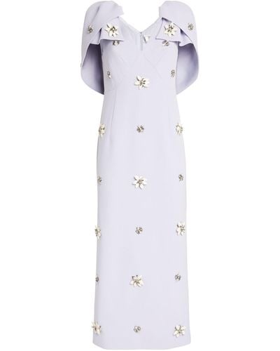 Huishan Zhang Cap-sleeve Rosella Midi Dress - White
