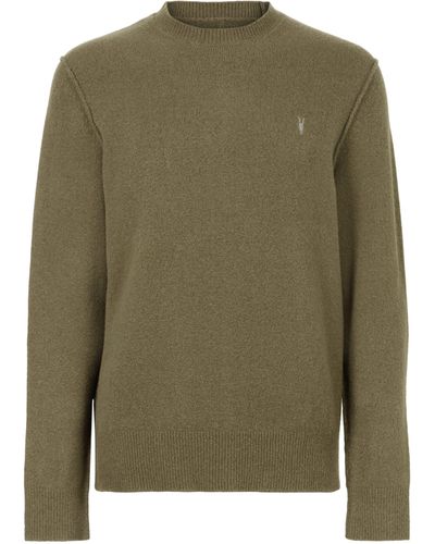 AllSaints Wool-blend Statten Jumper - Green