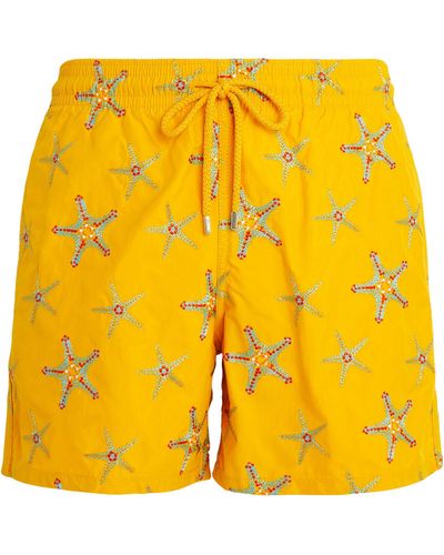 Vilebrequin Starfish Print Mistral Swim Shorts - Yellow