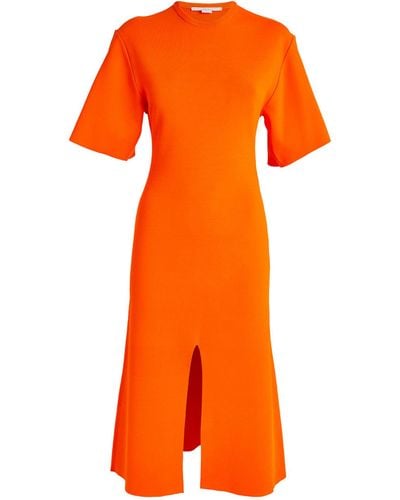 Stella McCartney Knitted Mini Dress - Orange