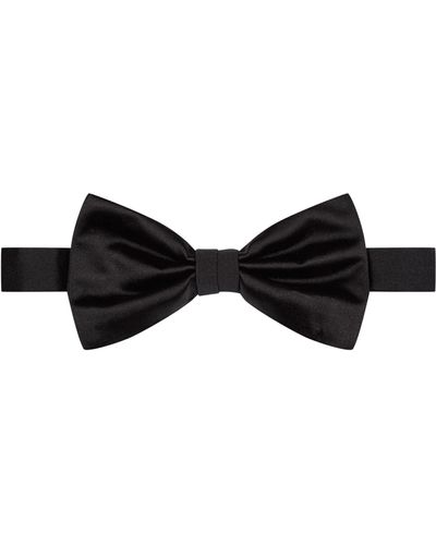 Canali Silk Pre-tied Bow Tie - Black