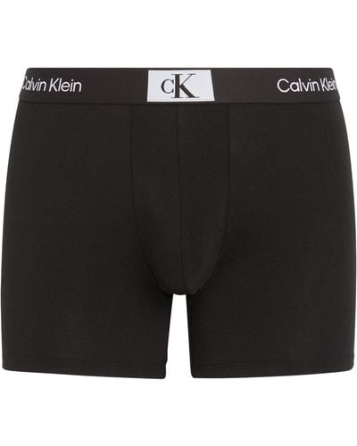 Calvin Klein Cotton Stretch 1996 Boxer Briefs (pack Of 3) - Black