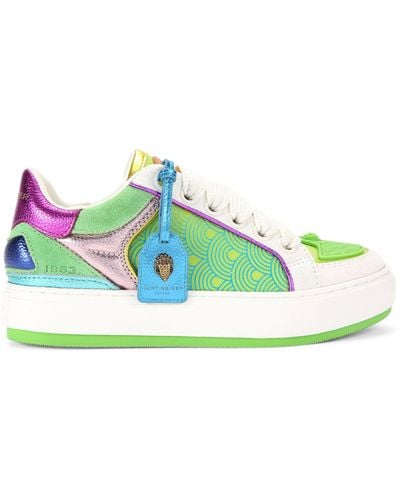 Kurt Geiger Leather Southbank Tag Trainers - Green